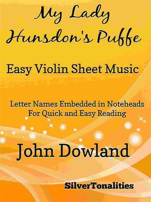 cover image of My Lady Hunsdon's Puffe Easy Violin Sheet Music